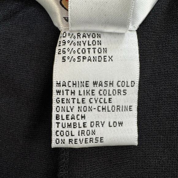 Talbots Stretch Wide Tapered Leg Pants Cotton Blend in Black | 2X NWT Vintage - Picture 11 of 11